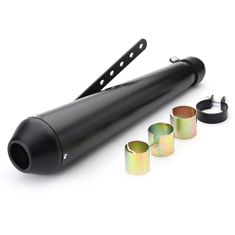 Jeffergarden - Tuyau d'échappement de moto silencieux intégré en acier inoxydable antirouille remplacement universel pour peinture Suzuki noir