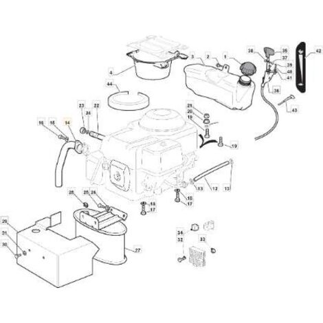 TUYAU D'ÉCHAPPEMENT TCH 13/102 HONDA G ORIGINAL STIGA - 118738204/0