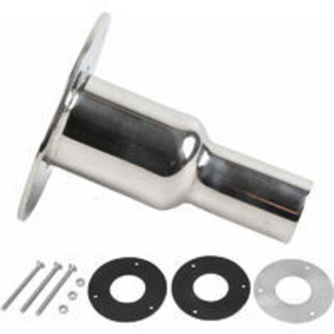 Tuyau d'échappement traversant XVX, acier inoxydable 316, poli miroir, diamètre extérieur 24 mm, pour chauffage diesel, camion marin, droit