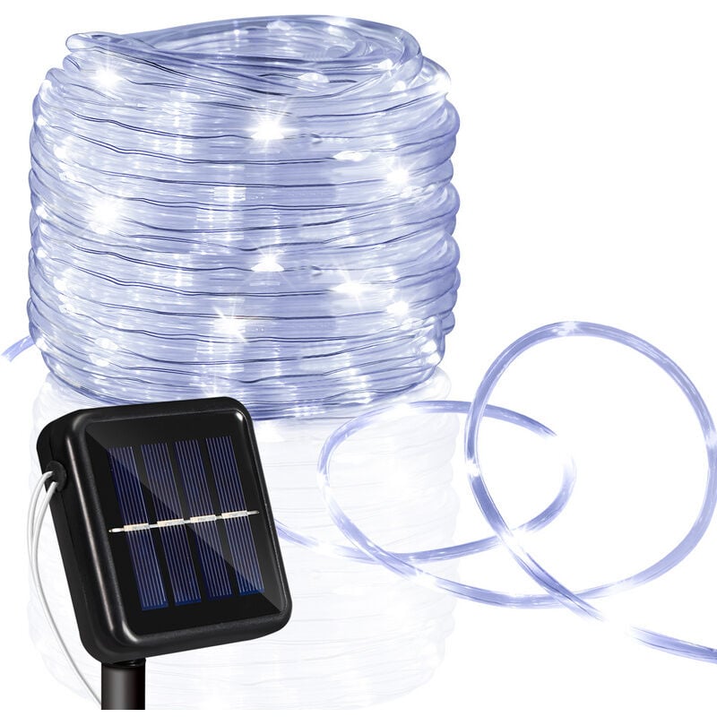 Tuyau de lumière solaire tuyau de lumière led chaîne lumineuse filet de lumière extérieure blanc froid 10M