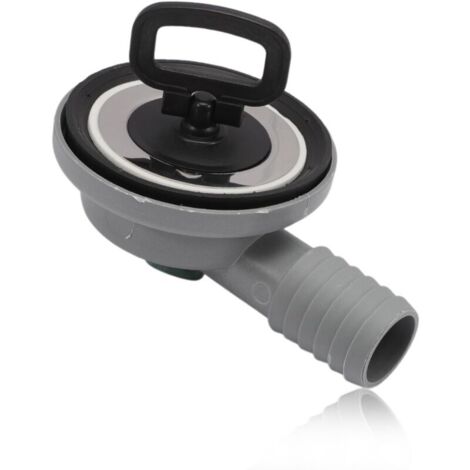 Tuyau d'évacuation d'évier en acier inoxydable de 55 mm de diamètre pour camping-car et caravane, avec sortie de tuyau de 20 à 25 mm et coude à 90°.