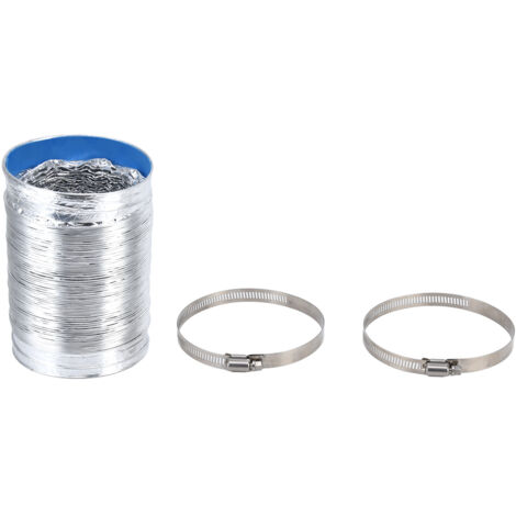 Tuyau d'évacuation en feuille d'aluminium résistant aux hautes températures, flexible, étanche, double couche, pour sécheuse, destiné aux usines.