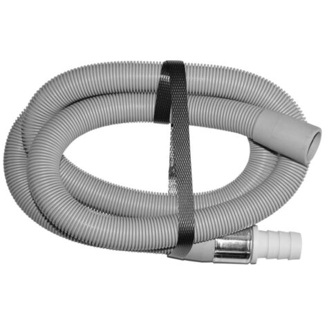 Tuyau d'évacuation en spirale 1,5 m – Flexible DN 22 mm pour machines à laver et lave-vaisselle – Plastique gris résistant – Sanitop Wingenroth