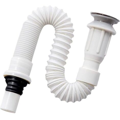 Tuyau d'évacuation flexible pour évier, extensible de 40 à 80 cm, conception peu encombrante.