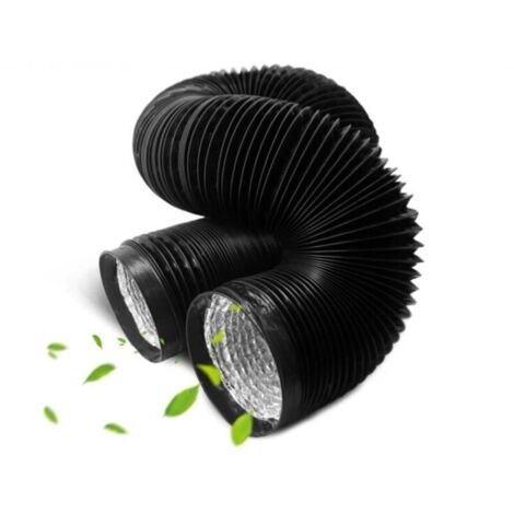 Tuyau d’évacuation flexible PVC-alu 2 m Ø100 mm – idéal pour salle de bain, cuisine et sèche-linge