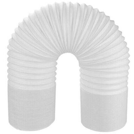 Tuyau d'évacuation pour climatiseur portable Aiperq - 130 mm x 1,5 m (PP renforcé, cadre en acier, télescopique, coude à gauche) - Accessoires pour climatiseurs portables