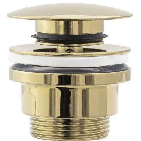 Tuyau d'évacuation pour lavabo universel CLIC-CLAC REA Gold avec trop-plein