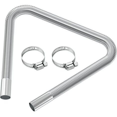 Tuyau d\'évent de gaz Diesel Flexible Tuyau d\'échappement de chauffage de voiture Tuyau d\'Echappement du Rechauffeur diamètre intérieur 2.5cm/1 pouces 120cm/47,2 pouces