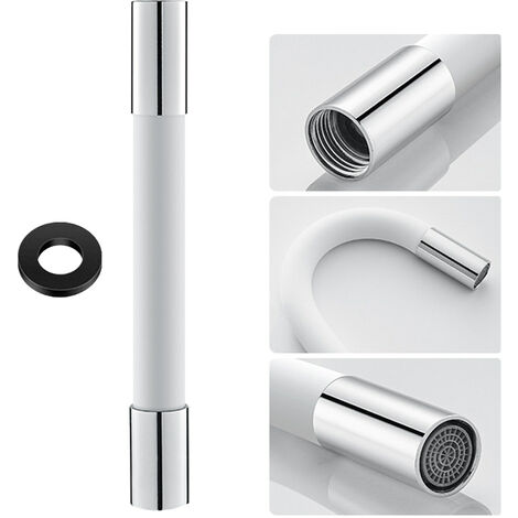 Tuyau d'extension de pulvérisateur de robinet à 360 degrés Tube d'extension en silicone avec joint étanche Bubbler Tuyau d'extension de robinet flexible