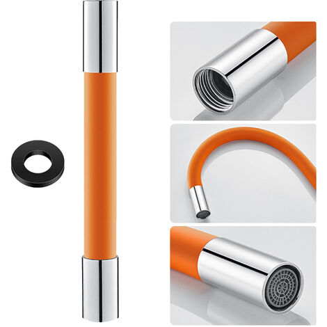 Tuyau d'extension de tuyau de rallonge de pulvérisateur de robinet à 360 degrés Tube d'extension en silicone avec joint étanche