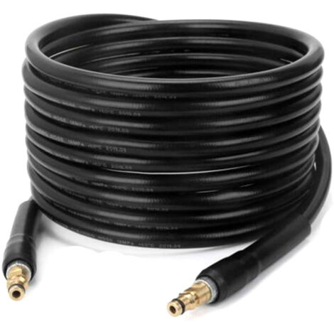 Tuyau D'extension Haute Pression - 10 M - Raccord Rapide Click Plug - Compatible Karcher K2 K3 K4 K5 K6 K7 - 180 Bar 60 °C