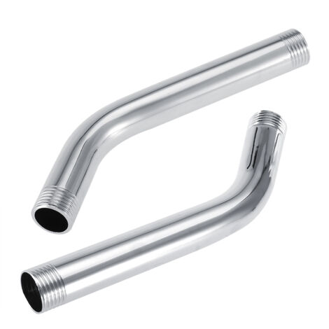 Tuyau d'Extension pour Douchette Fixée Murale en Acier Inoxydable Chrome, G1/2", 16.5cm, Kit Mono.