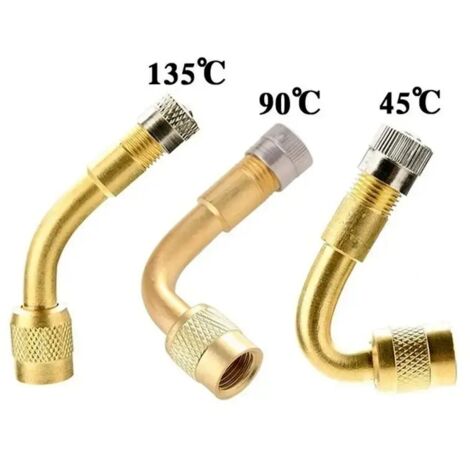 Tuyau d'extension pour valve de pneu de voiture, adaptateur à 45/90/135 degrés, connecteur universel pour valve de pneu de moto ou de vélo. Accessoires-AquaForge