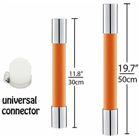 Tuyau d'extension universel en mousse avec raccord multifonction pour lavabo, robinet pliable à 360°, convient pour la cuisine et la salle de bain (30 cm) KLB