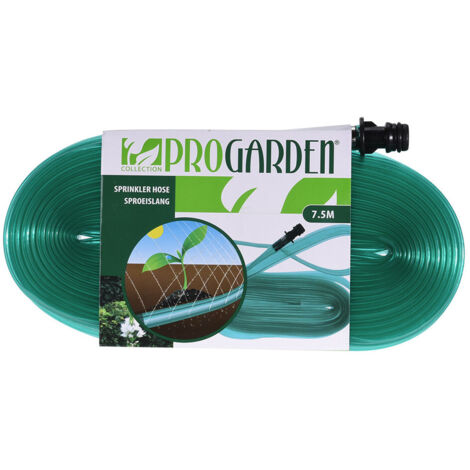 Tuyau D'irrigation Avec Raccord. Microperforé. Couleur Verte 25mm 7.5m Progarden