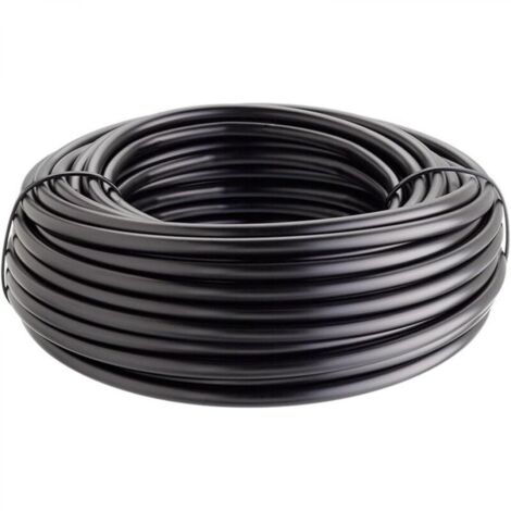Tuyau d'irrigation goutte à goutte noir de 25 m, matériau PE 16 × 1,2 mm, économe en eau et durable, adapté au jardinage et à l'irrigation des terres agricoles