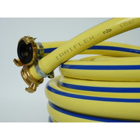 Tuyau eau Irriflex PVC, jaune 1/2avec raccord 25m