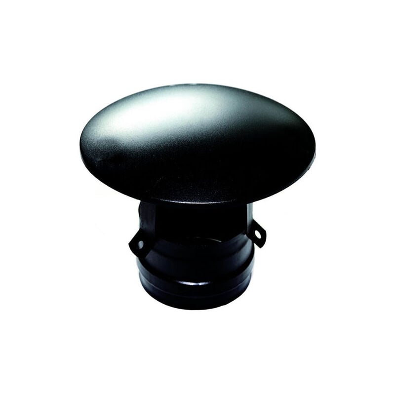 Terminal de sombrero chino hembra chimenea, tube 100 mm d'erable inoxidable pintado negro pellet