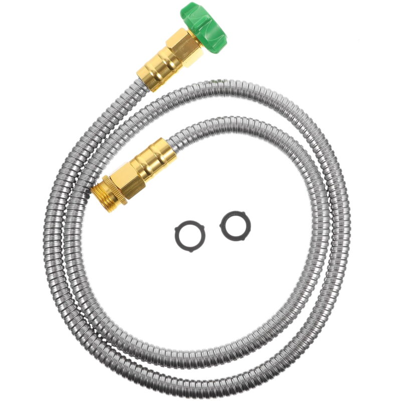 Tuyau en acier de 5 pieds 1 ensemble de tuyau d'arrosage en acier inoxydable Connecteur de tuyau d'arrosage Tuyau d'arrosage flexible 5 pieds