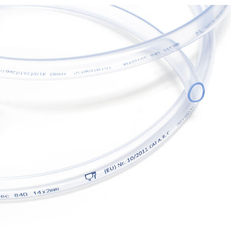 TUBE 4X6 PTFE TRANSPARENT LE M VENDU AU METRE