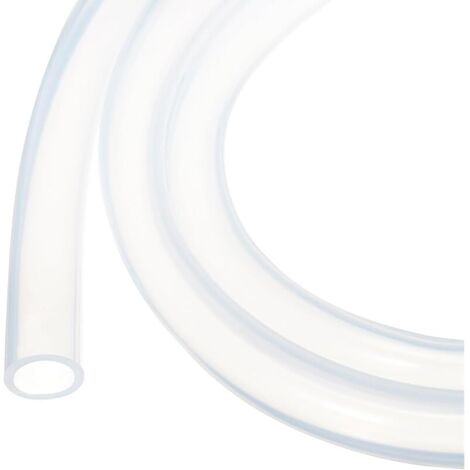 Tuyau en Silicone de 1M (3Pieds) 14mm DI 18mm DE Transparent pour Usage Industriel, Tuyau en Plastique Clair en Silicone pour Pompage, Vidange, Irrigation, Brassage, 9/16" x 0.7"