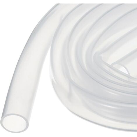 Tuyau en Silicone de 1M (3Pieds) 16mm DI 19mm DE Transparent pour Usage Industriel, Tuyau en Plastique Clair en Silicone pour Pompage, Vidange, Irrigation, Brassage, 5/8" x 3/4"