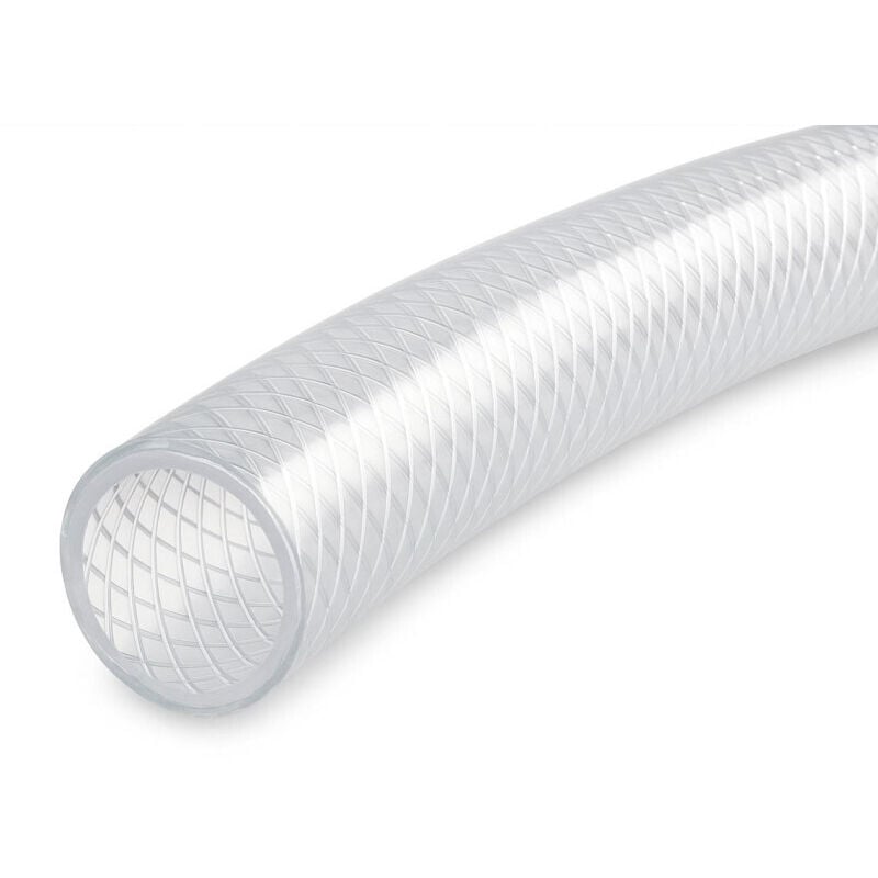 Tuyau en verre transparent (10x16mm, 25m), pvc, conduction 20º à + 60º de liquides, essence, diesel, eau, huile