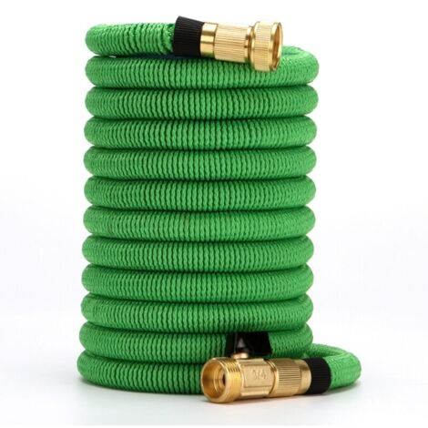 Tuyau extensible 15M Tuyau de jardin avec 3 couches de noyau en latex naturel de jardin avec 9 modes d'arrosage anti-fuite et anti-corrosion pour vaporiser le gazon, nettoyer les voitures
