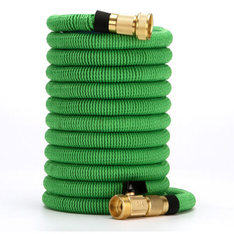 Tuyau extensible 15M Tuyau de jardin avec 3 couches de noyau en latex naturel de jardin avec 9 modes d'arrosage anti-fuite et anti-corrosion pour vaporiser le gazon, nettoyer les voitures