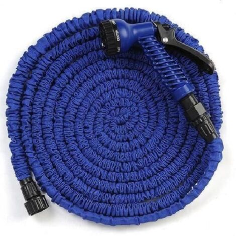 TUYAU EXTENSIBLE 30 M DOUBLE LATEX+pistolet 7 jets