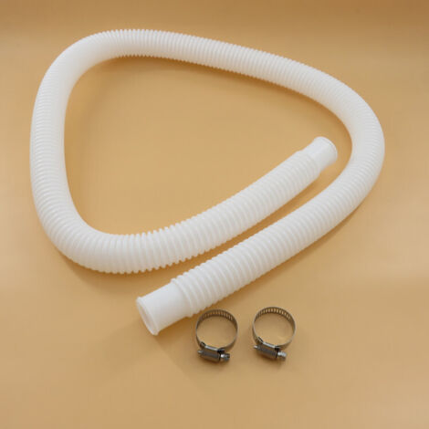 Tuyau flexible blanc de remplacement pour les conduites d'eau des piscines thermales gonflables, compatible avec les pompes de piscine de 300/330/530/1000 gallons.