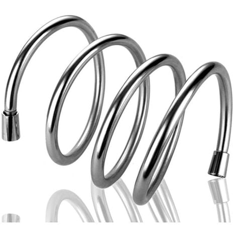 Tuyau flexible de douche en pvc lisse argent, 150 cm