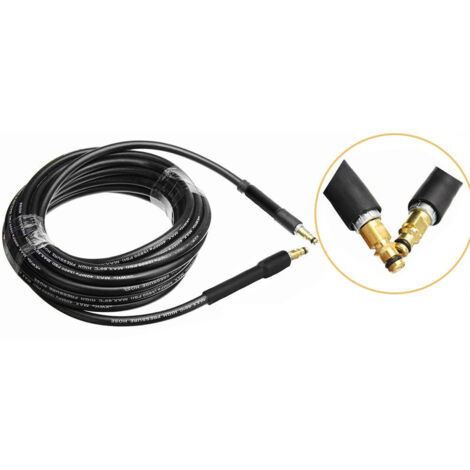 Tuyau Flexible de Lavage Haute Pression 20m, Compatible avec Kärcher et Nettoyeurs Divers, Résistant à l’Huile et à la Chaleur, Idéal pour Voiture et Nettoyage, Robuste et Durable
