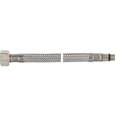 Tuyau flexible de raccord ecrou chapeau 1/2" x M10, KTW-A 500 mm, nipple filete male court