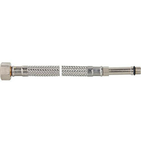 Tuyau flexible de raccord ecrou chapeau 3/8" x M 10, KTW-A 500 mm, nipple filete male long