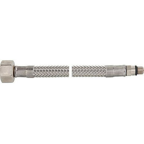 Tuyau flexible de raccord ecrou chapeau 3/8" x M 8, KTW-A 500 mm, nipple filete male court