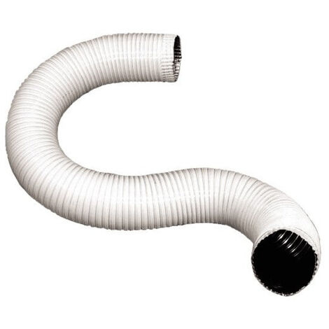 Tuyau flexible élevé en aluminium extensible jusqu'à 30 cm 130mm white