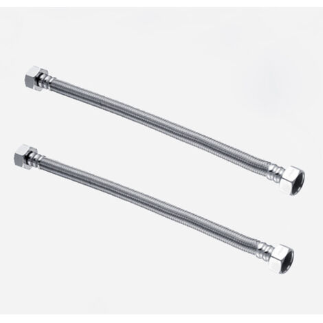 Tuyau flexible en acier inoxydable 304 – Lot de 2 tuyaux tressés 60cm – Résistant aux températures élevées – Connecteur 360° – Denuotop