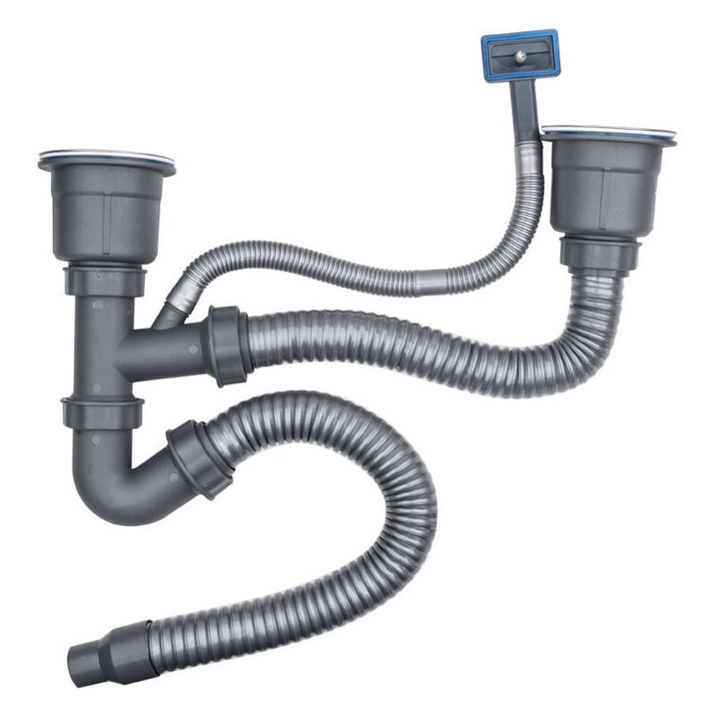 SNQ - Tuyau Flexible et Extensible en pvc pour Lavabo Evier ou Bidet,Piège à Odeurs et Evacuation des Eaux Usées, Montage simple sans Outils a