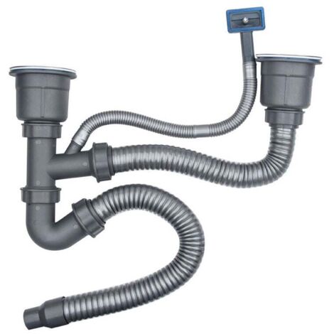 Tuyau Flexible et Extensible en PVC pour Lavabo Evier ou Bidet,Piège à Odeurs et Evacuation des Eaux Usées, Montage simple sans Outils A
