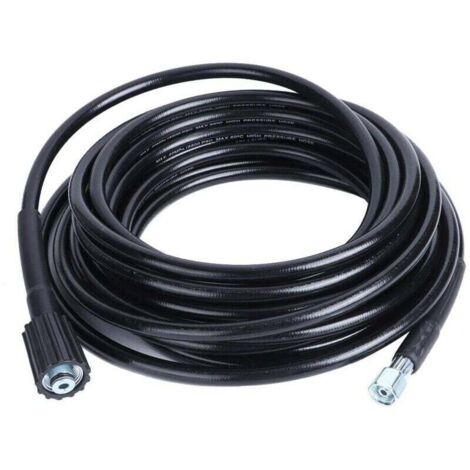Tuyau flexible pour nettoyeur haute pression 10m – Filetage M14xM22 – PVC et acier inoxydable – Pression max 40 MPa pour nettoyage professionnel
