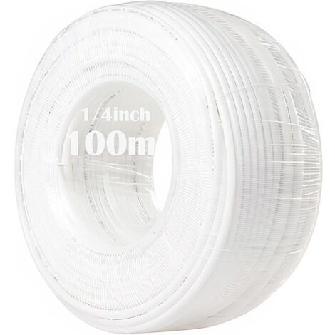 Tuyau Frigo, 100 mètres de Tube de diamètre 1/4"/ 6.3mm, Réfrigérateur tuyau, pour réfrigérateur et Machine à Glace, systèmes d'eau à Osmose Inverse