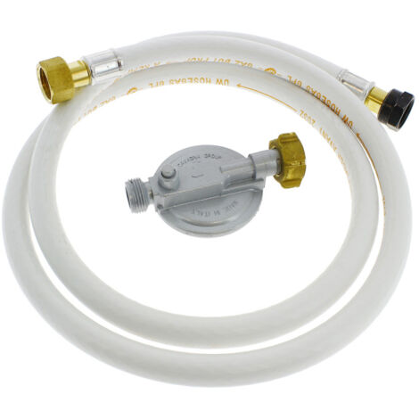 Tuyau gaz butane avec detendeur 1m50 validité 10 ans pour Barbecue,Cuisiniere, Plaque de cuisson ... 90140REC pour Barbecue