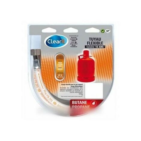 TUYAU GAZ BUTANE-PROPANE 2,00M (VALIDITE 10 ANS) POUR TABLE DE CUISSON BRANDT