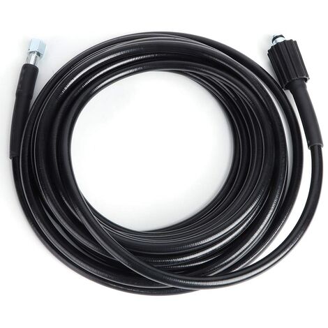 Tuyau Haute Pression 10m, M22 à Filetage - Flexible Nettoyeur Haute Pression Avec Connecteur Quick Connect de Type clic pour nettoyeurs Haute Pression Kärcher K2 K3