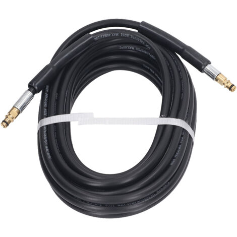 Tuyau haute pression 15 mètres 5800 PSI pour nettoyeur Karcher K2 K3 K4 K5, embouts inclus.