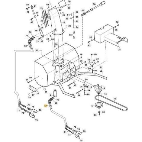 TUYAU HYDRAULIQUE 1/4 ORIGINE STIGA - 118890129/0