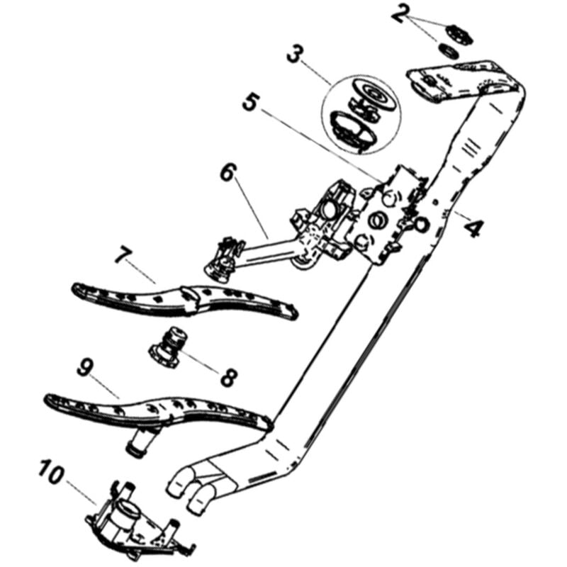 Whirlpool - Tuyau montant (repère n°4)