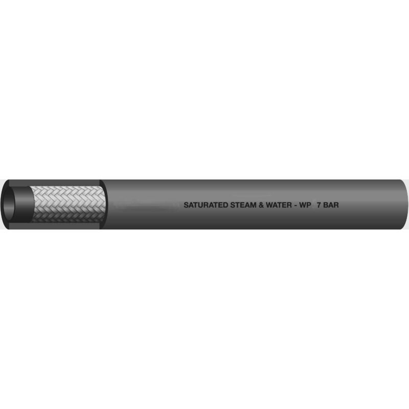 Rs Pro - Tuyau Noir diamètre interne: 13mm, longueur 20m, pour Vapeur ( Prix pour 1 )