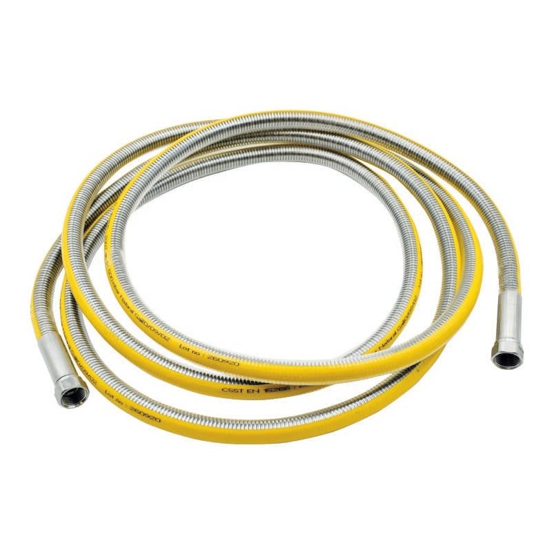 Tuyau ondulé csst avec raccords pour gaz 1/2 'ff uni en15266